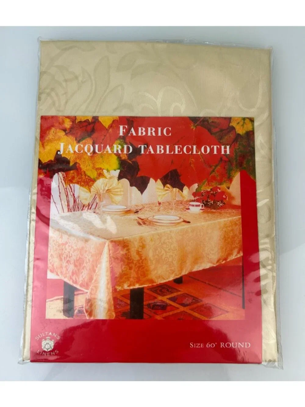 Sultan's Linens Fabric Jacquard Tablecloth 60